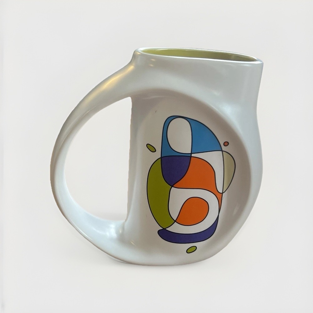 Miam Miam Ring Mélange Mug White MCM Abstract Sculptured Coffee Cup Mug Artsy